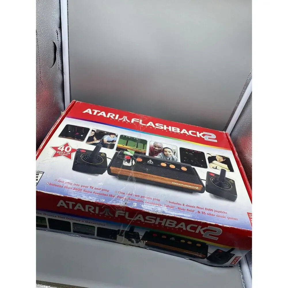 Atari Flashback 2 Black Plug&Play TV Game In Original Box Complete